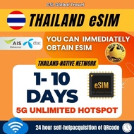 【CSL 】Thailand eSIM | 1-15 Days High Speed | UNLIMITED HOTSPOT +Call | Thailand Travel Prepaid Sim C
