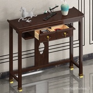 🚢New Chinese Rubber Wood Console Tables Entrance Cabinet Table Console Simple Modern Altar