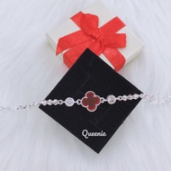 [Real photo] - 4-leaf clover stone women's bracelet