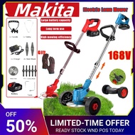 Makita【COD】168V Grass Cutter Cordless Lawn Mower Electric Mower Grass Trimmer with Rechargeable Lith