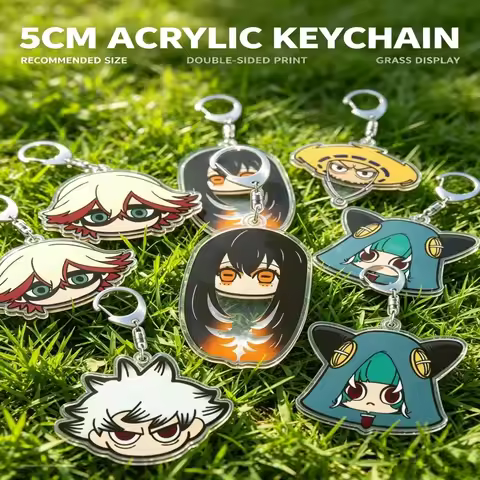 Keychain for Gachiakuta August Amo Empool Acrylic Homemade Cartoon Anime Backpack Pendant Decoration