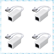[R Q M U] 4X 100Mbps USB Type C PoE Splitter 48V to 5V for Various Electronic Networking Transmissio