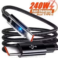 240W Double Type C Fast Charging Cable - High-speed Quick Charging - Charging Adapter - Phone Access