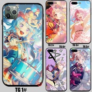 BanG Dream Cartoon Tempered Glass Phone Cover for iPhone 11 Pro XS Max XR SE Case