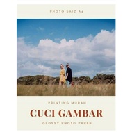 Photo SAIZ A4 / A3 / 4R /5R /6R / 8R / 8RW / 10R / 11R - PRINTING Murah Cuci Gambar Glossy Photo Pap