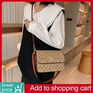 Coa Chh Flap Bag Wanita Sling Shoulder Bag Retro Korean Classic Crossbody Bag Casual Travel Square Bag