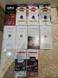 $110／4盒，$300／12盒,carraro,kimbo,moccona三款牌子咖啡膠囊任選配搭，全部現貨，2027年到期