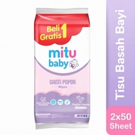 tissue basah mitu baby beli 2 gratis 2 biru pink ungu wipes