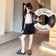 Korean Style Summer Western Style Swimsuit Big Kids 2025 One-Piece Swimsuit Dress Style New Style Sw