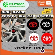 Toyota Rim Cap Car Sticker for Sport Rim vios camry chr prius altis