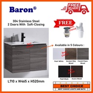 Baron A107 Stainless Steel Basin Cabinet vanity basin toilet set for Bathroom