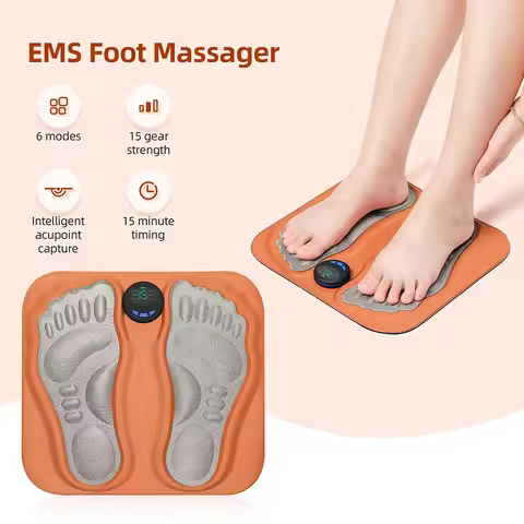 EMS Foot Massager Mat Electric Foot Massage Pad 15 Levels Intensity Foot Stimulator for Relaxation M
