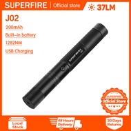 SUPERFIRE Flashlight J02 Green laser pointer flashlight Built-in 200mAh Polymer Li-ion battery USB c