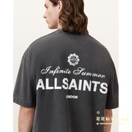ALL SAINTS new letter pattern printed short sleeved pure cotton T-shirt