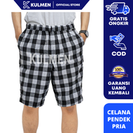 Kulmen Celana Pendek Pria Catur Motif Kotak Kotak Distro KMPD014