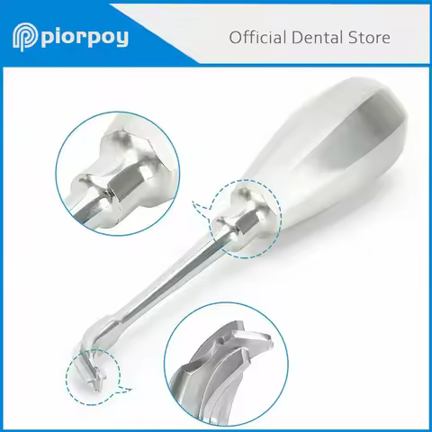 PIORPOY 1 Pcs Dental Crown Splitter Remover Elevator Metal Handle Orthodontic Crown Spreader Univers