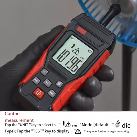 TA500C Digital Tachometer Contact & Non-Contact High Accuracy RPM Tachometer For Measuring Motor Fan