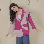 SEKAIN BLAZER - Cute Women's Blazer Colorblock Blazer Unique Women's Blazer American Drill Material 