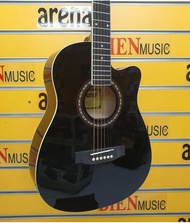 38" arena acoustic guitar (black)