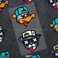 Rogue Bear Hip Hop Duck Cartoon Car Sticker Car Helmet Motorcycle Reflective Sticker Scratch Block Body Sticker
