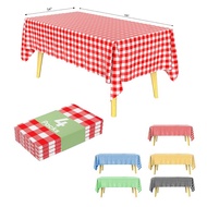 180*180cm Buffalo Disposable Table Cloth Waterproof Plastic Tablecloth for Picnic Birthday Party