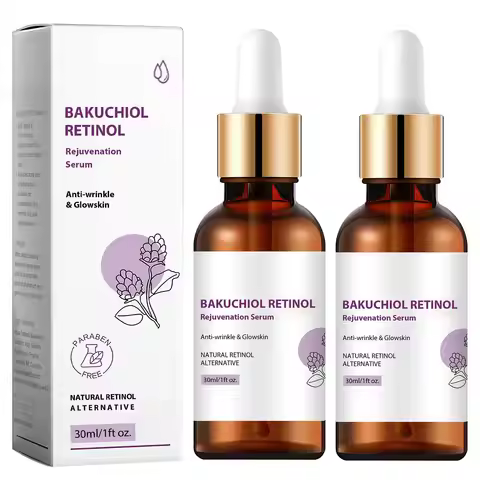 2PCS Bakuchiol Retinol Rejuvenation Serum For Face Minimize Wrinkles Retinol & Vitamin Face Serum Sk