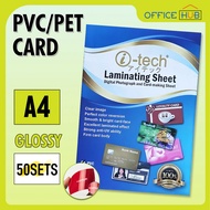 I-Tech PVC Sheet 50 Sheet Use For Making ID A4 size