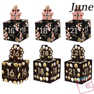 JUNE Birthday Money Box, 16th 18th 21st Birthday  Cash Pull Gift Boxs, Fuuny Creative Happy Birthday