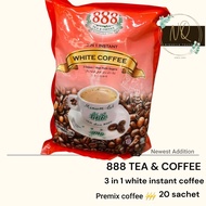 888 3in1 INSTANT WHITE COFFEE V/P 17gX20PEK