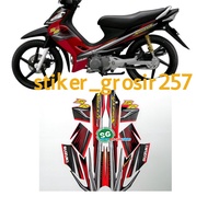 STIKER STRIPING LIS BODY SMASH SR 110 2007 HITAM MERAH STANDAR