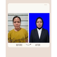 MERAH Photo EditingJasa 2x3 3x4 4x6 Red Background biru | CPNS Job Application Wedding Book SKCK Vis
