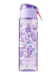 有蓋噴霧水樽 760ml Unicorn | 紫色 便攜式 | 運動水樽 | 兒童卡通可愛水壺 |  小童 學生卡通杯 | 禮物 |平行進口