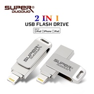 USB Flash Drive For iPhone X/8/7/7 Plus/6/6s/5/SE/ipad 2 IN 1 Pen Drive Memory Stick 16GB 32GB 64GB