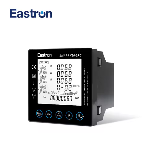 Smart X96-3RC + 3pcsESCT-RC Rogowski coil Three Phase Three Wire Rogowski Coil Panel Meter