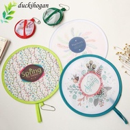 DUCKIHOGAN Cartoon Small Fan, Foldable Pocket Fan, Mini PET Pocket Cloth Fan