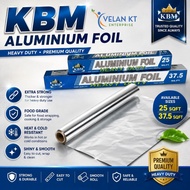 KBM Heavy Duty Aluminium Foil / BBQ Food Wrapping / Baking Foil / Catering Foil / Aluminium Wrap (25