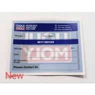 LIQUI MOLY MILEAGE STICKER SERVICE REMINDER