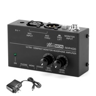 MA400 Headphone Preamplifier Microphone Preamplifier Audio 6.35mm & 3.5mm Headphone Outputs Mixer -