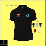 Baju Logo Sulam Polo T Shirt Cotton HP Victus Hewlett-Packard Gaming Laptop PC Retail Uniform Men & 