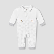 Babyshop Giggles Cotton Collared Long Sleeve Sleepsuit With Snap Button Closure