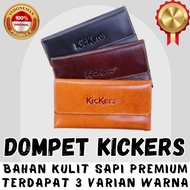 Genuine Cowhide Embossed Kickers Long Wallet -DF00 / Kickers Men's Women's Long Wallet / Kickers Wal