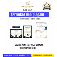 CUSTOM CERTIFICATE PRINTING MATERIAL CERTIFICATE/ -TIC PAPER - ART PAPER PUTRA PRINTING