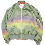 SEVESKIG 2025SS Made in Japan DETACHABLE MA-01 VER RAINBOW Detachable MA-1 Jacket, Rainbow, Size L, 