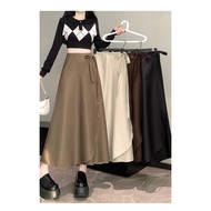 CURMEN Plus Size S~5XL Elegant High Waist A Line Skirt Integrated Lace Up Design High Waist And Slim