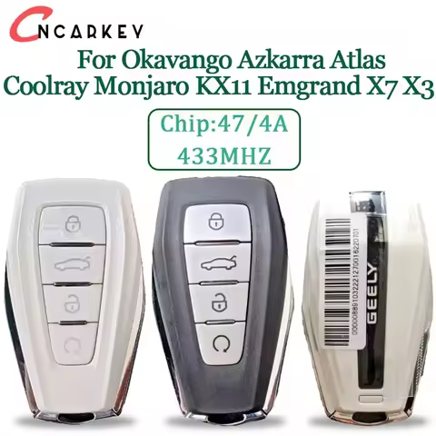 Remote Fob For Geely Okavango Azkarra Atlas Coolray Monjaro KX11 Emgrand X7 X3 S1 Original Car Smart