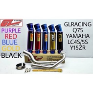 ORIGINAL EXHAUST GL RACING Q75 BIG CORK CHAMBER OPEN YAMAHA LC4S LC5S LC135 5S PIPING STAINLESS STEE