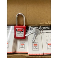 LOTO 38mm technical lock used in industry, specialized for locking CBs, electrical cabinets, circuit