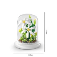 DIY LEGO BUKET BUNGA SUSUN BALOK MAINAN EDUKASI ANAK / LAMPU DIY LEGO BUNGA 4 WARNA