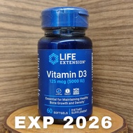 Life Extension Vitamin D3 Vit D 3 5000 IU 5000IU contains 60 Softgels