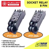 FUKUJIN Socket Relay Holder Relay 8 Pin Legs PYF08A PTF08A MY2 MY2N MY2NJ LY2 LY2N LY2NJ Power Delay